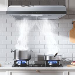 Cooke & Lewis  Cooker Hood 598mm Grey