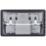 British General  Black 13A 2-Gang SP Switched Metal Clad Type A RCD Socket On/Off Indicator with Colour-Matched Inserts