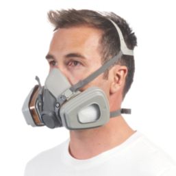 3M 6002KIT-1 One Size Half Face Respirator Kit with Replaceable Filters A1-P2 7 Piece Set