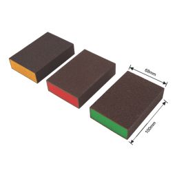 Magnusson  80/120/180 Grit Multi-Material Sanding Sponge 100mm x 68mm 3 Piece Set
