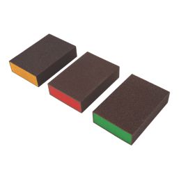 Magnusson  80/120/180 Grit Multi-Material Sanding Sponge 100mm x 68mm 3 Piece Set