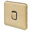 Schneider Electric Lisse Deco 20AX 1-Gang DP Control Switch Satin Brass with LED with Black Inserts