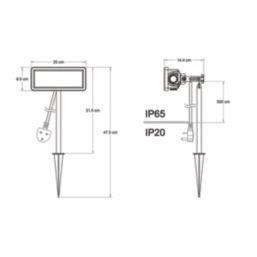 LAP Myko Davern Outdoor LED Stake Light Black 20W 2000lm