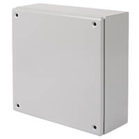 Schneider Electrical Steel Outdoor Electrical Metal Enclosure NSYSBMC206012 IP55 Grey Waterproof Weatherproof Project Box Enclosure Instrument Case Hoby Fuse DIY Board Cable Entry Cabinet Watertight