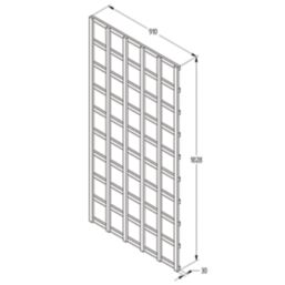 Forest  Softwood Rectangular Trellis 3' x 6' 5 Pack