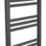 Time 801mm x 500mm 915BTU Anthracite Flat Designer Towel Radiator