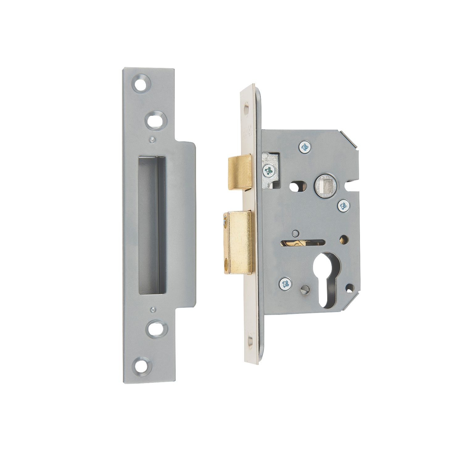 ERA Satin Silver Euro Sashlock 65mm Case - 44mm Backset (838KR)