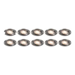 LAP Ubertas Tilt  LED Downlights Brushed Nickel 4W 420lm 10 Pack