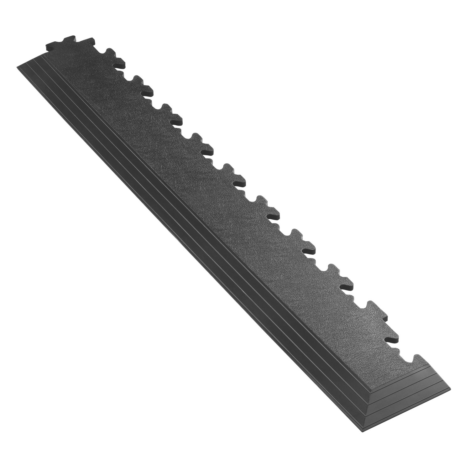 Garage Floor Tile Company X Joint Interlocking Corner Edge Ramps Black 587mm x 90mm 2 Pack (838RV)