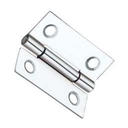 Smith & Locke Polished Chrome  Door Hinge 38mm x 30mm 2 Pack