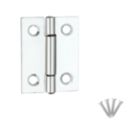 Smith & Locke Polished Chrome  Door Hinge 38mm x 30mm 2 Pack