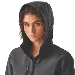 Regatta Ada Womens Stretch Softshell Jacket Seal Grey/Black Size 8