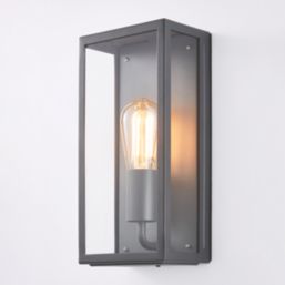 Zink Minerva Outdoor Wall Box Lantern Anthracite