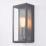 Zink Minerva Outdoor Wall Box Lantern Anthracite