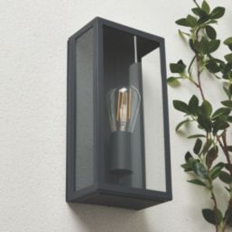 Zink Minerva Outdoor Wall Box Lantern Anthracite