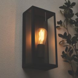 Zink Minerva Outdoor Wall Box Lantern Anthracite