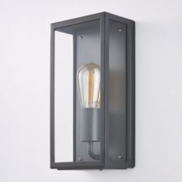 Zink Minerva Outdoor Wall Box Lantern Anthracite
