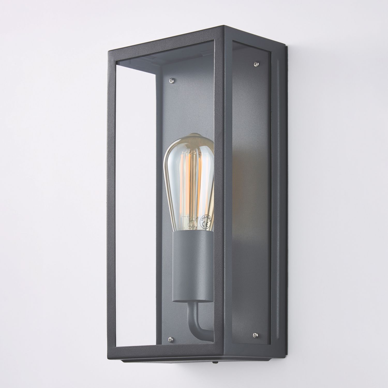 Zink Minerva Outdoor Wall Box Lantern Anthracite (838VH)