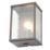 Zink Keb Outdoor Box Lantern Wall Light Fitting Black
