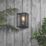 Zink Keb Outdoor Box Lantern Wall Light Fitting Black