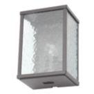 Zink Keb Outdoor Box Lantern Wall Light Fitting Black