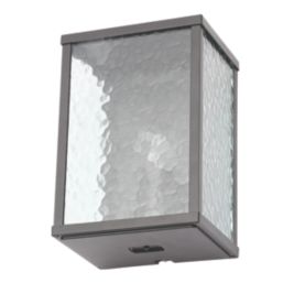 Zink Keb Outdoor Box Lantern Wall Light Fitting Black