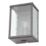 Zink Keb Outdoor Box Lantern Wall Light Fitting Black
