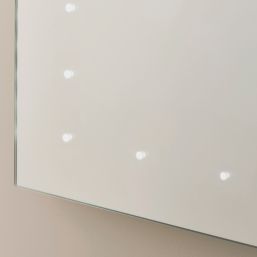 Saxby Toba  Battery-Powered Rectangular Mirror With 20lm LED Light 450mm x 600mm