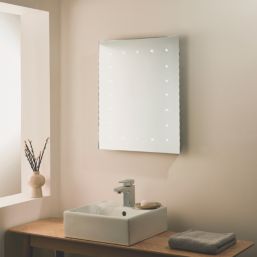 Saxby Toba  Battery-Powered Rectangular Mirror With 20lm LED Light 450mm x 600mm