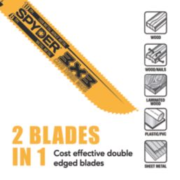 Spyder 3x3  Multi-Material Reciprocating Saw Blade 150mm