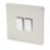 Varilight  10AX 2-Gang 2-Way Light Switch  Satin Chrome