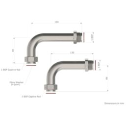 JG Speedfit Manifold Connectors Chrome 2 Pack