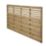 Forest Kyoto  Slatted Top Fence Panels Natural Timber 6' x 4' Pack of 4