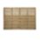 Forest Kyoto  Slatted Top Fence Panels Natural Timber 6' x 4' Pack of 4