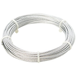 Diall Wire Rope Silver 4mm x 10m