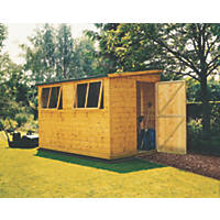 Shire Norfolk 10' x 10' (Nominal) Pent Tongue & Groove Timber Workshop