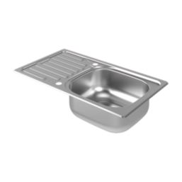Jabiri Compact 1 Bowl  Satin Stainless Steel Sink 600mm x 500mm