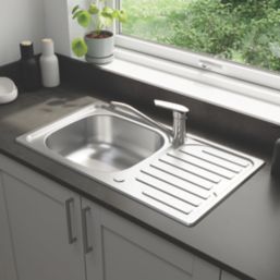 Jabiri Compact 1 Bowl  Satin Stainless Steel Sink 600mm x 500mm
