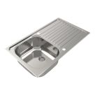 Jabiri Compact 1 Bowl  Satin Stainless Steel Sink 600mm x 500mm