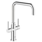 Refurb Grohe Ambi Dual-Lever Mono Mixer Kitchen Tap Chrome