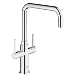 Refurb Grohe Ambi Dual-Lever Mono Mixer Kitchen Tap Chrome