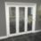 Green & Taylor  3-Door 1-Clear Light Primed White Wooden Shaker Internal Bi-Fold Door 2060mm x 1905mm