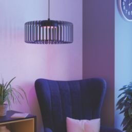 Eglo Ginestrone-Z LED Pendant Light Black 22W 2450lm