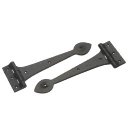 Hardware Solutions Antique Black Straight Heavy Duty Iron Hinges 110mm x 270mm x 45mm