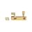 Smith & Locke Necked Door Bolt Brass-Effect 63mm