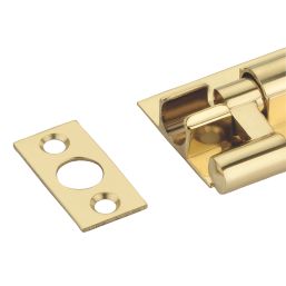 Smith & Locke Necked Door Bolt Brass-Effect 63mm