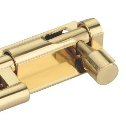 Smith & Locke Necked Door Bolt Brass-Effect 63mm