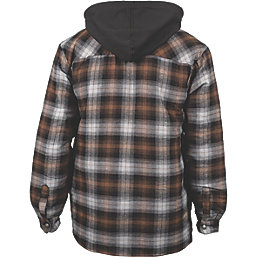 Dickies Hood Flannel Shirt Fleece Black/Timber Large 41" Chest
