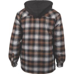 Dickies Hood Flannel Shirt Fleece Black/Timber Large 41" Chest