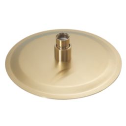 Highlife Bathrooms  Swivel & Tilt Round Rainfall Shower Head Brushed Brass 200mm